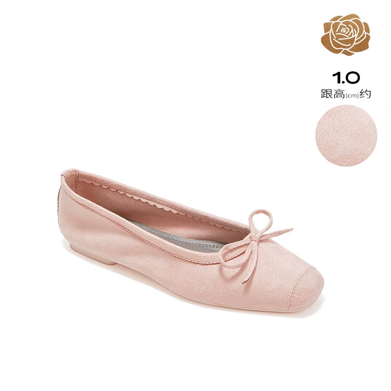 WILLWISHES Wang Ding Small Fragrance Soft Sole Flat Shoes