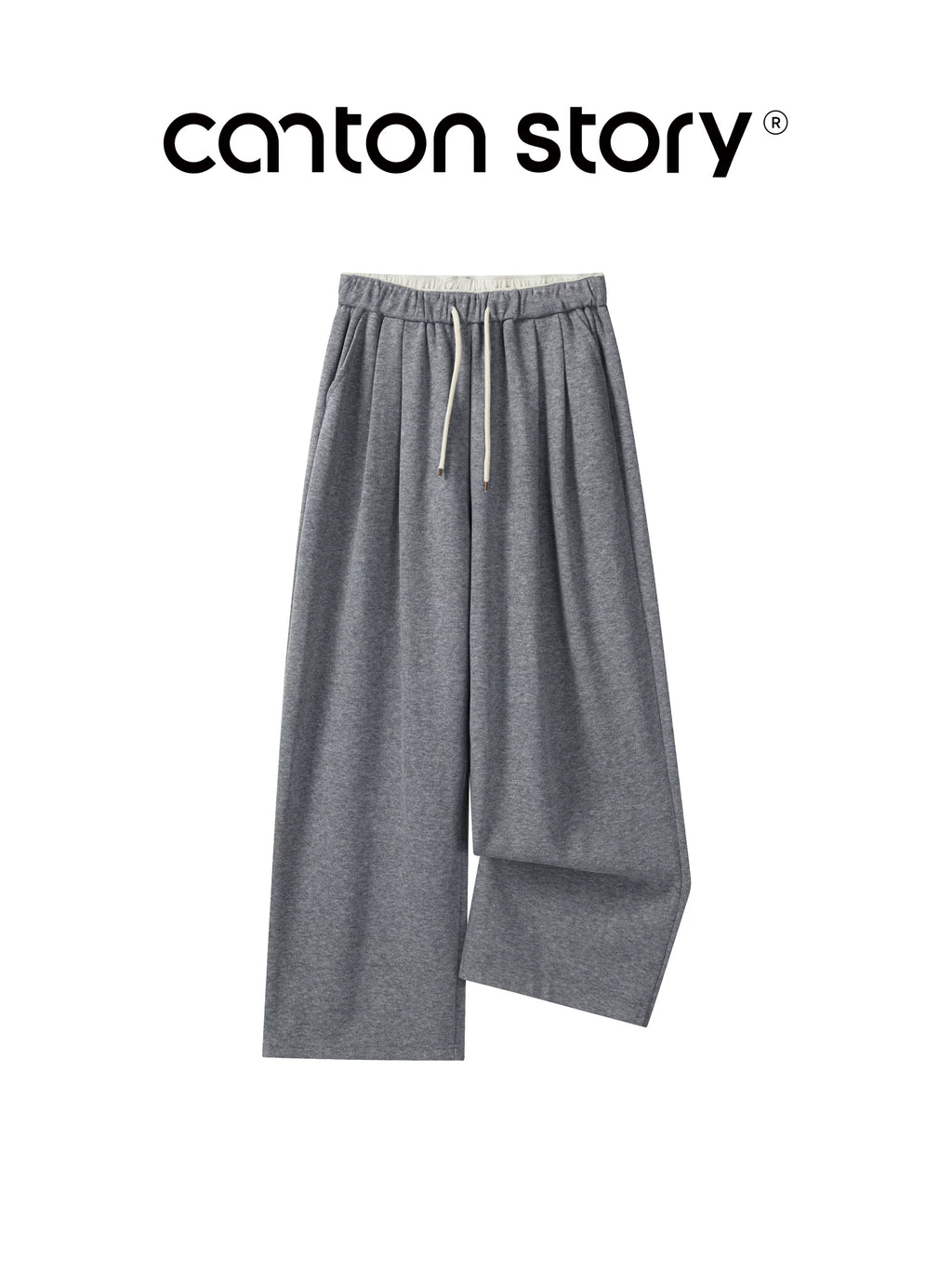 cantonstory Solid Color Drape Sweatpants