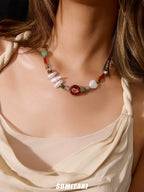 SUMIYAKI Vacation Wind Ocean Agate Beaded Necklace