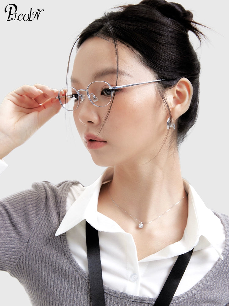 PLCOIN Small Frame Glasses Liu Yifei Style Anti-Blue Light Myopia