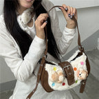 Nikko Yu Plush Dog Crossbody Crescent Bag
