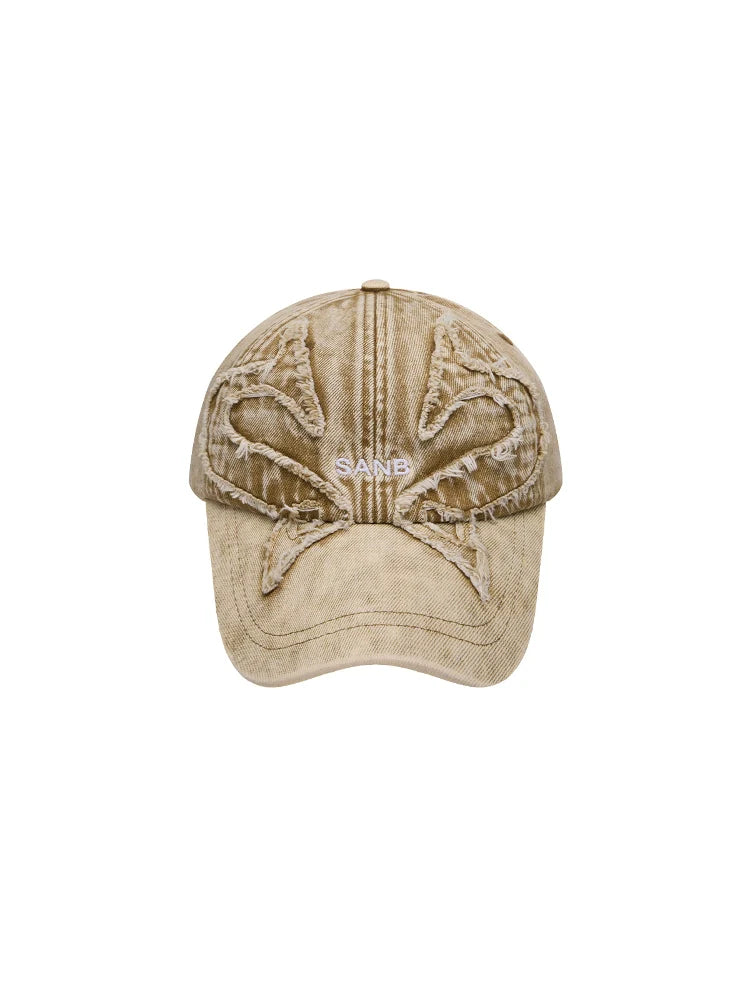 SANB Washed Collage Heavy Industry Waste Soil Denim Cap