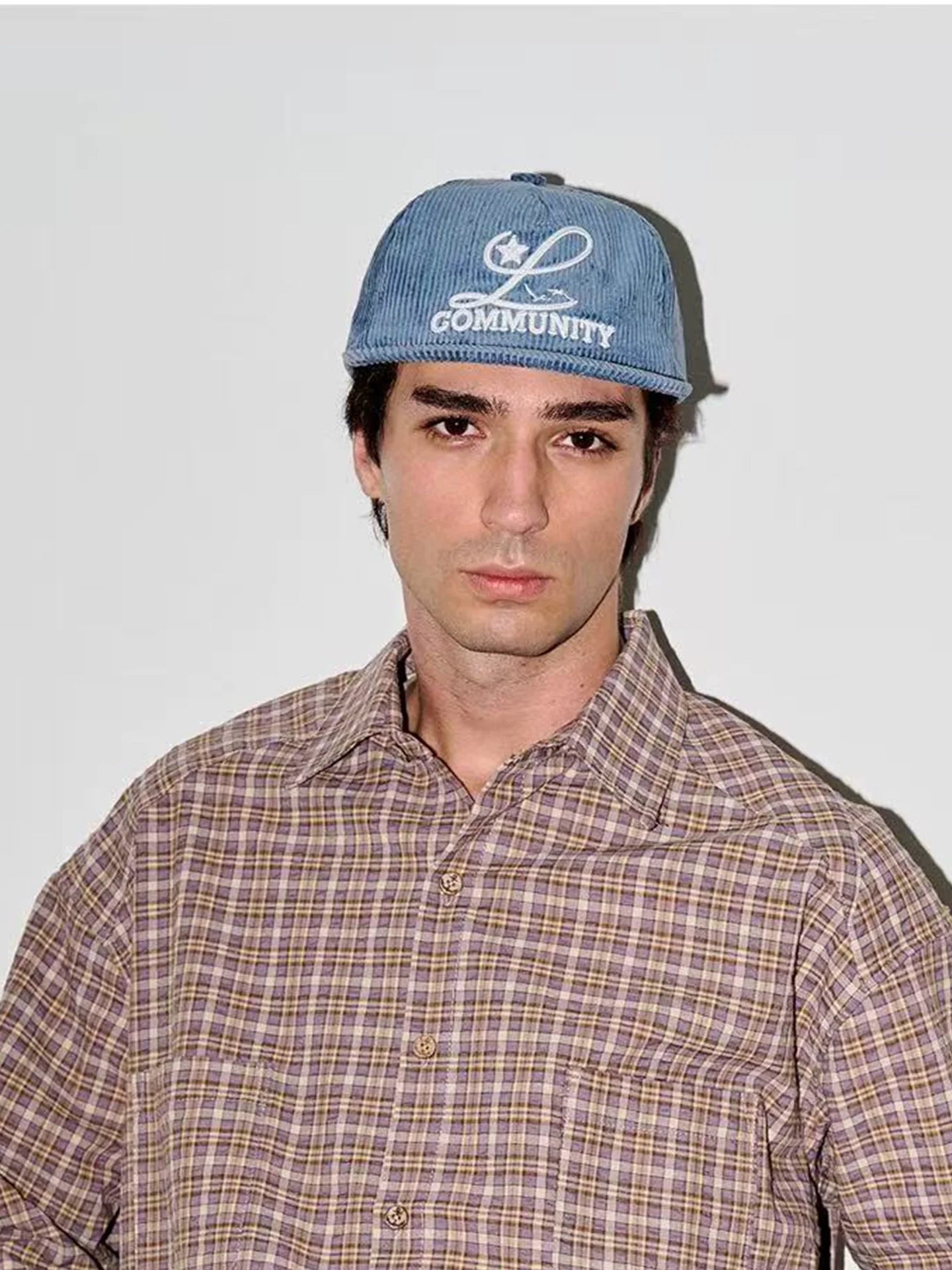 LIBERAFIT Three-dimensional Chain Embroidered Corduroy Baseball Cap