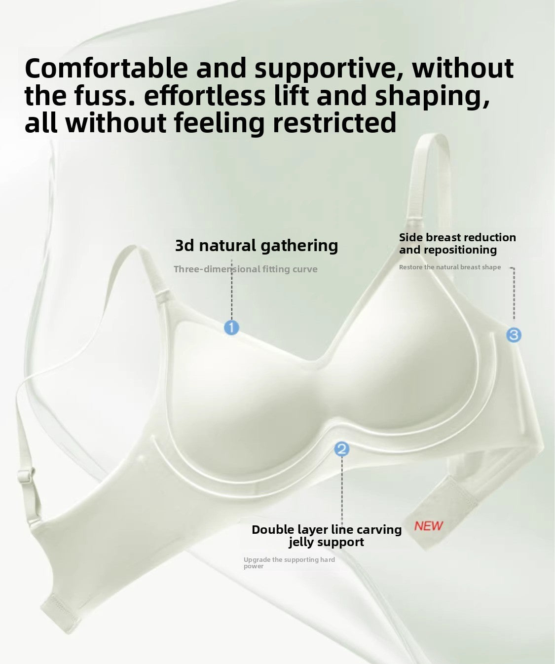 Secret World Gathers Anti-sagging Breast Seamless Bra