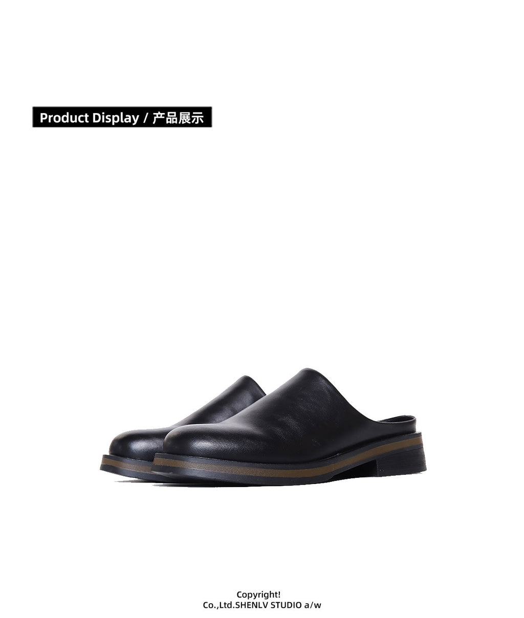 SHENLV STUDIO Leather Clogs