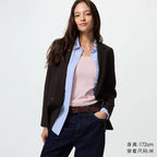 Uniqlo Cotton-blend U-neck T-shirt/8-point Sleeve Warmer