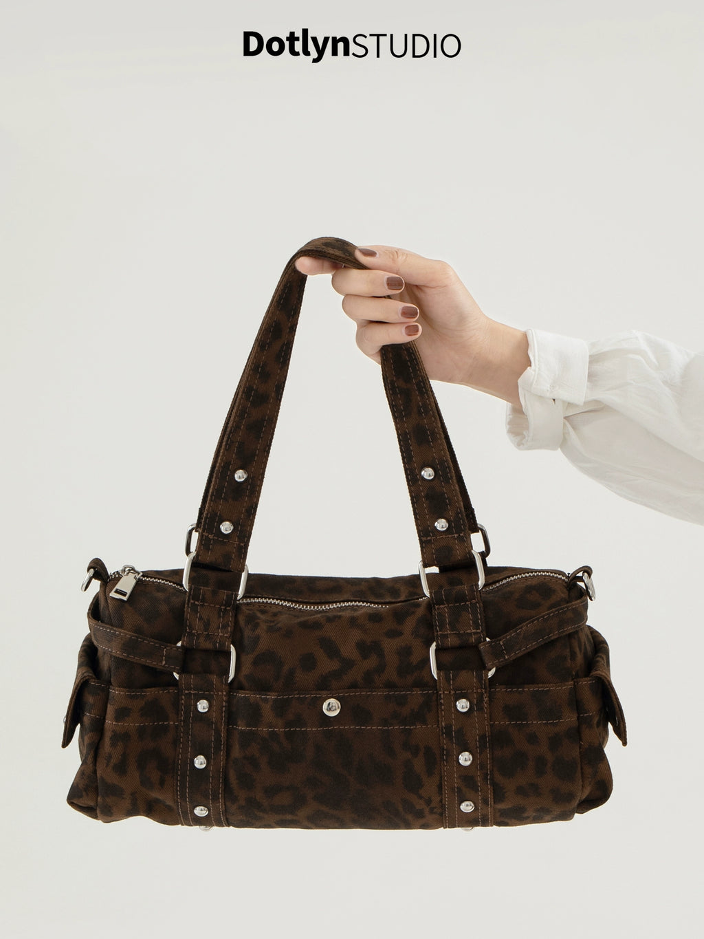 Dotlyn Blogger Large Capacity Baguette Crossbody Bag