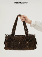 Dotlyn Blogger Large Capacity Baguette Crossbody Bag