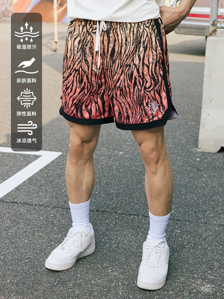 LUSHISI Zebra-pattern Quick-drying Five-point Shorts