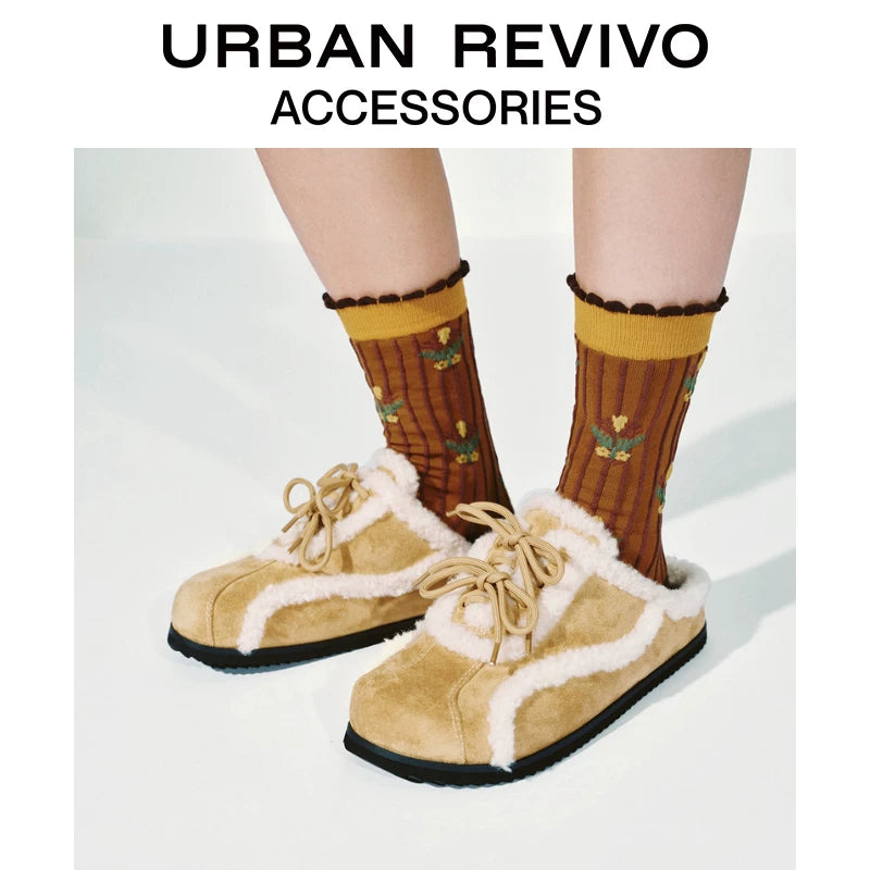 Urban Revivo Streamer Plush Birkenstock Slippers