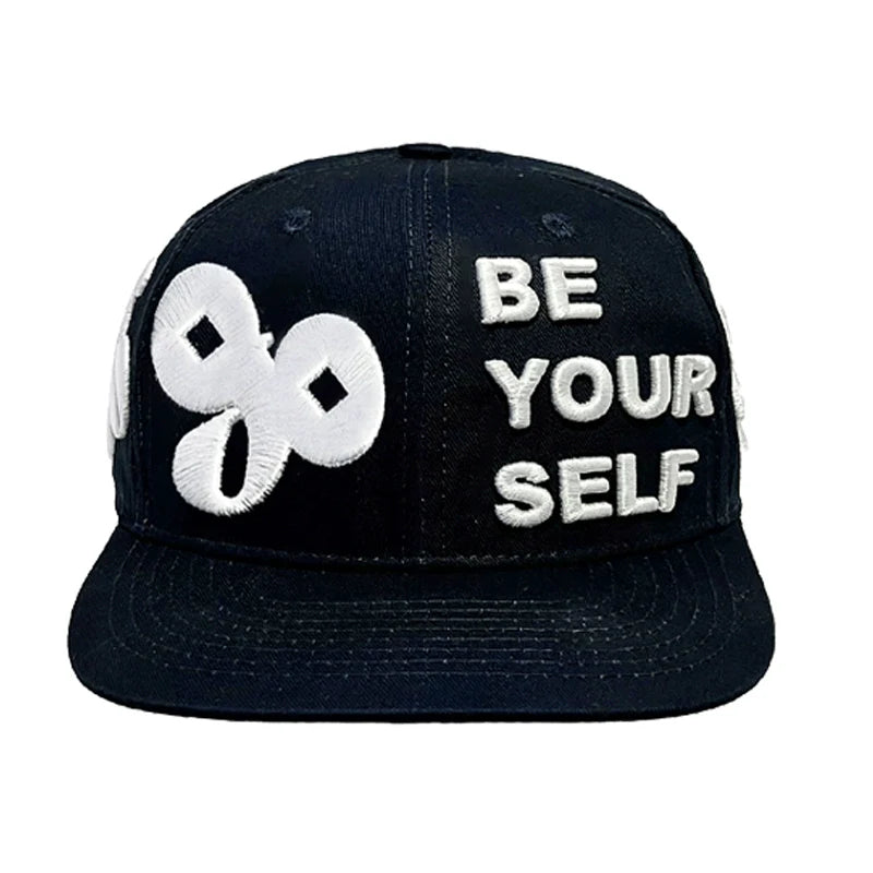 KONOOT Street Micro-bend Three-dimensional Embroidered Baseball Cap