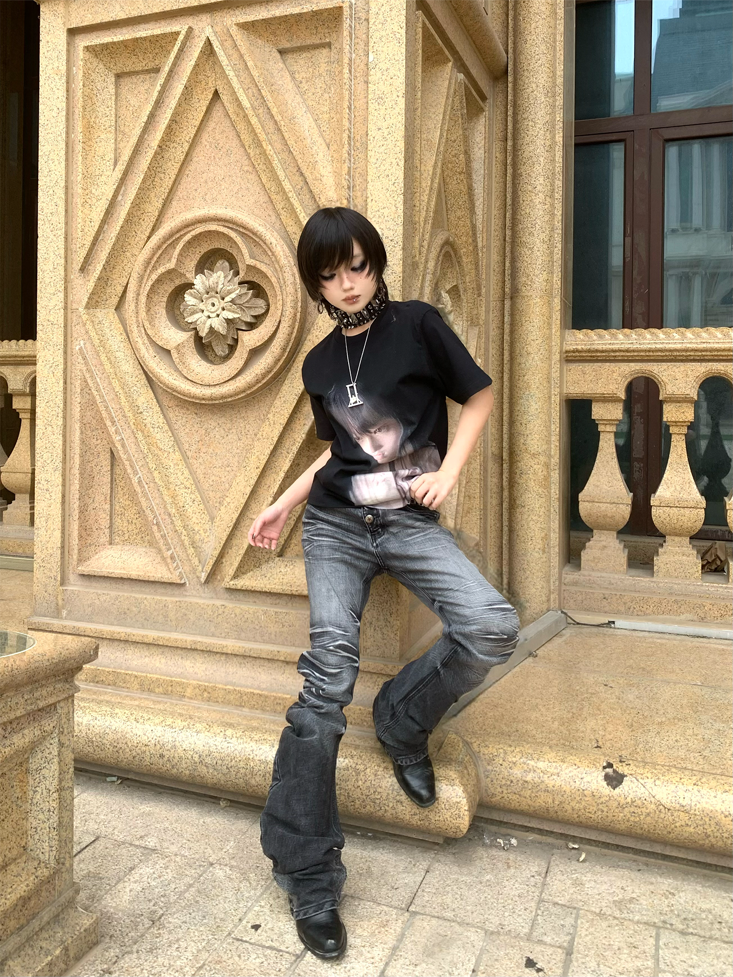 Evaporer Kuriyama Chiaki Showa Portrait Short Sleeve T