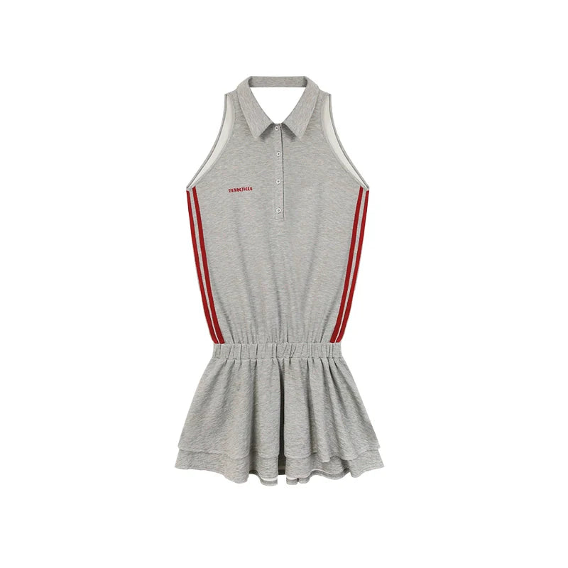 Zero Polo Neck Halter Dress