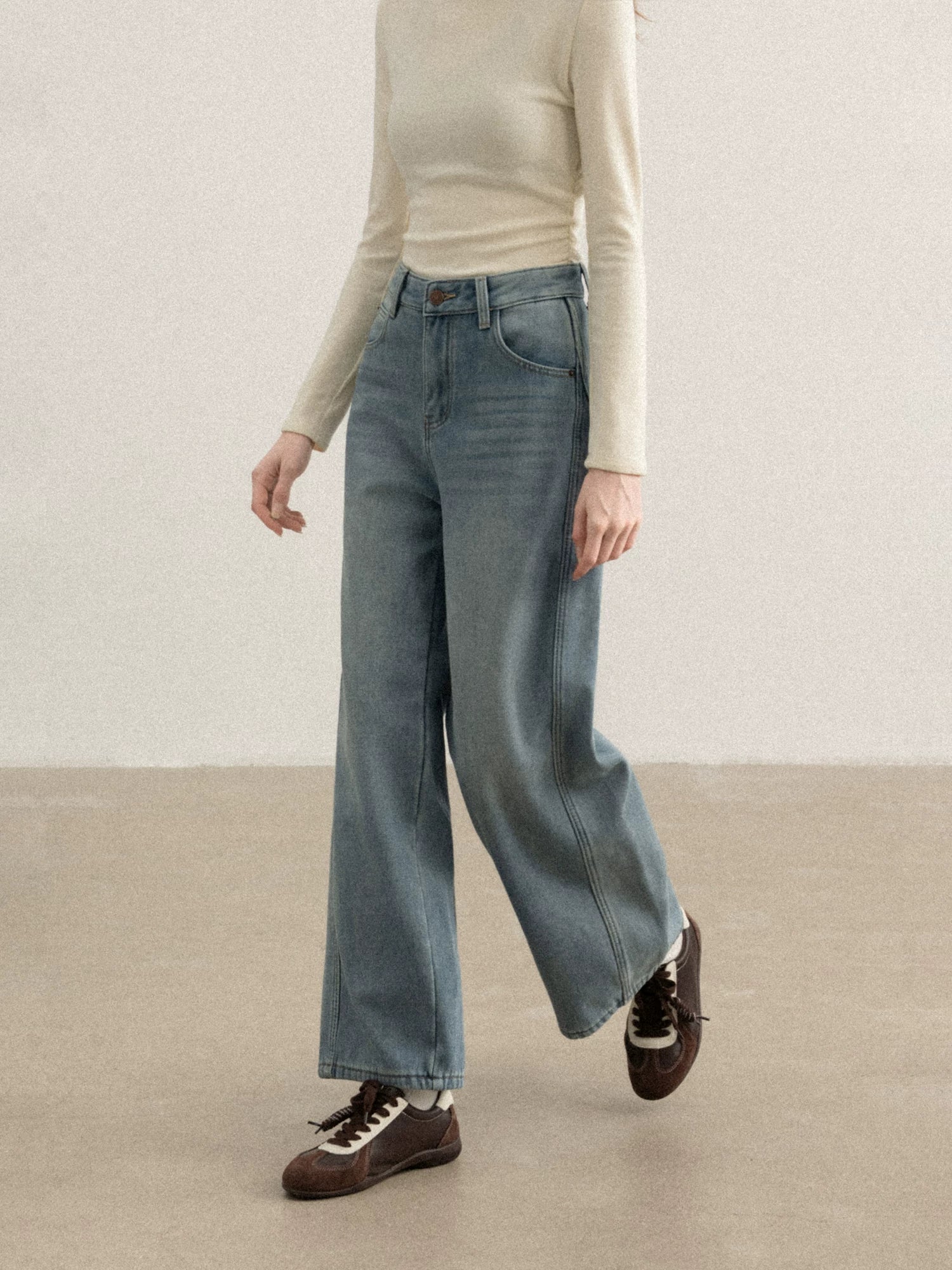 cantonstory Commuting Straight Velvet Jeans