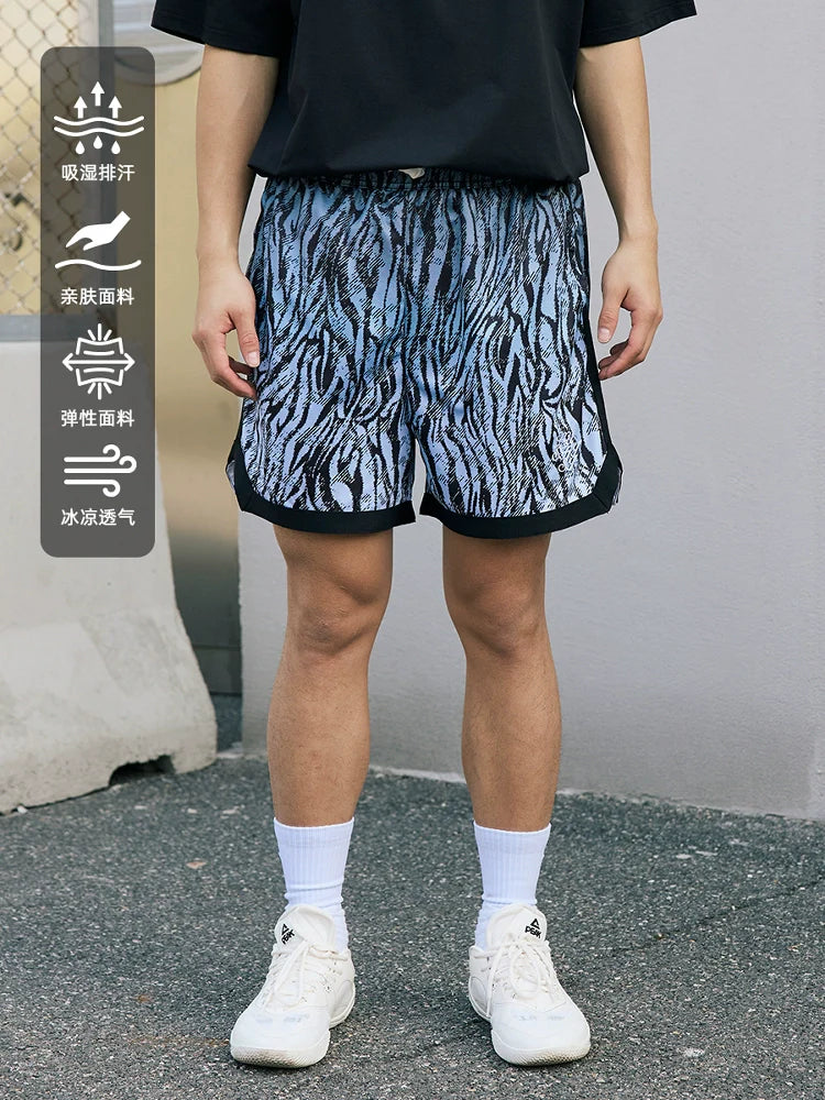 LUSHISI Zebra-pattern Quick-drying Five-point Shorts