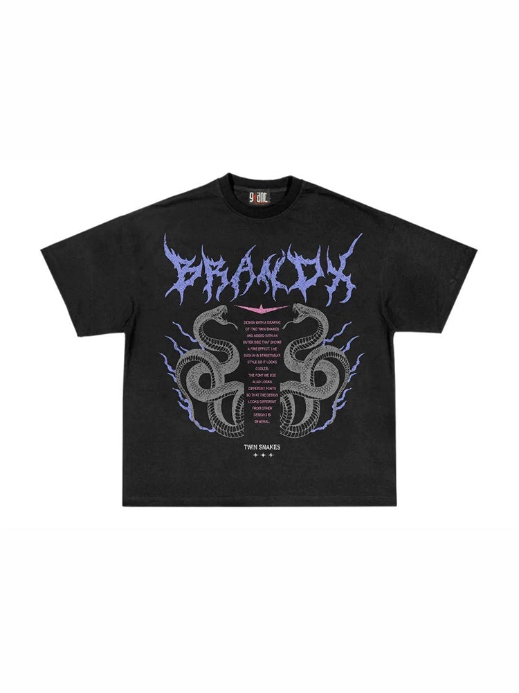 28blocks American Retro Loose Summer T-Shirt