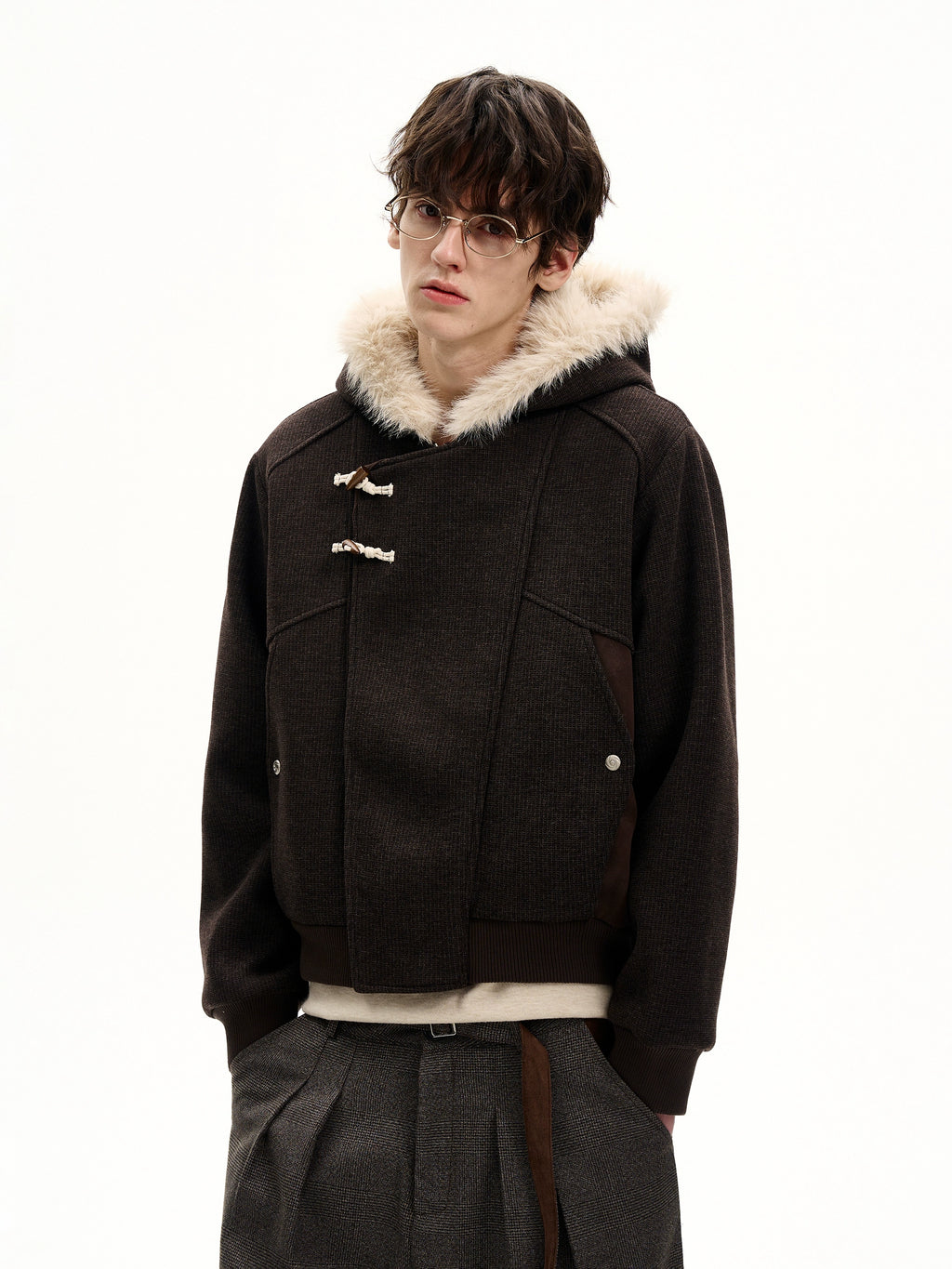 MaxDstr Horn Buckle Mountain Wool Coat