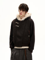 MaxDstr Horn Buckle Mountain Wool Coat