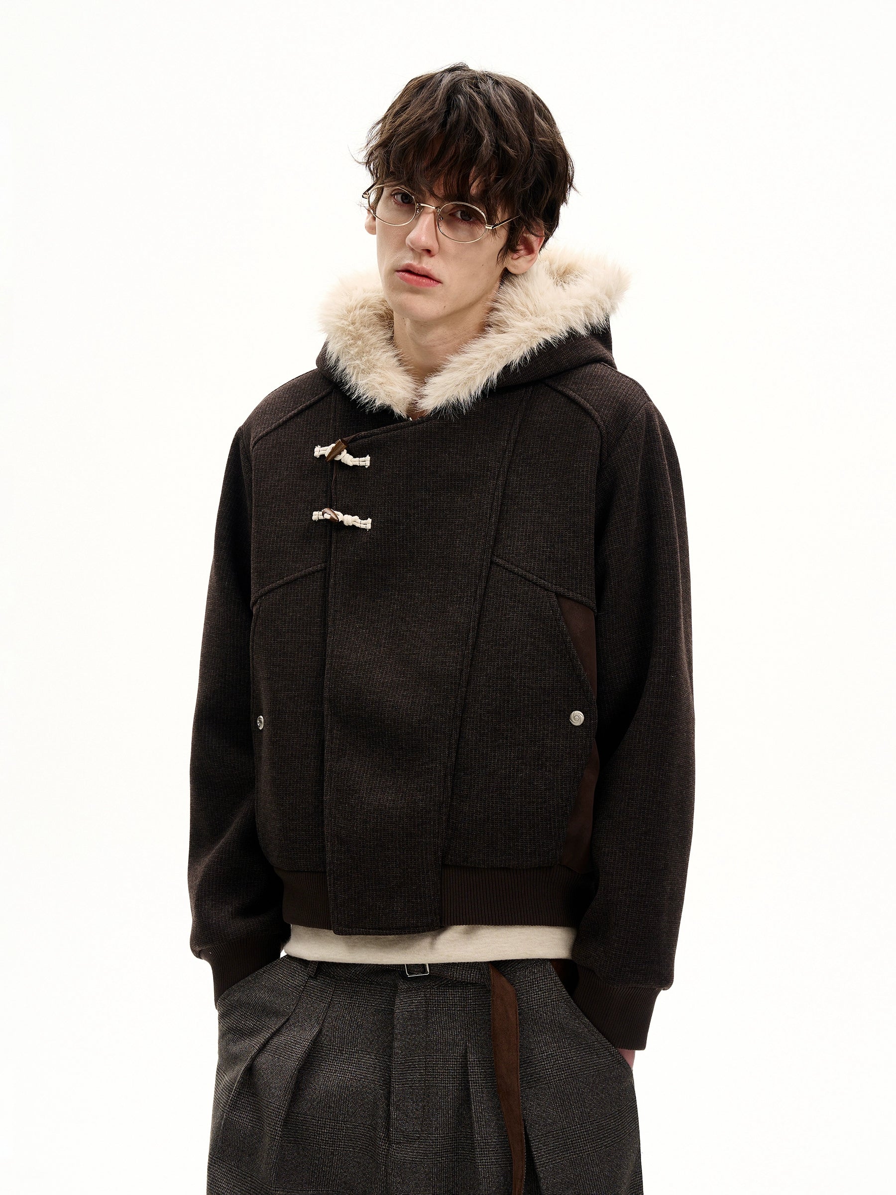 MaxDstr Horn Buckle Mountain Wool Coat