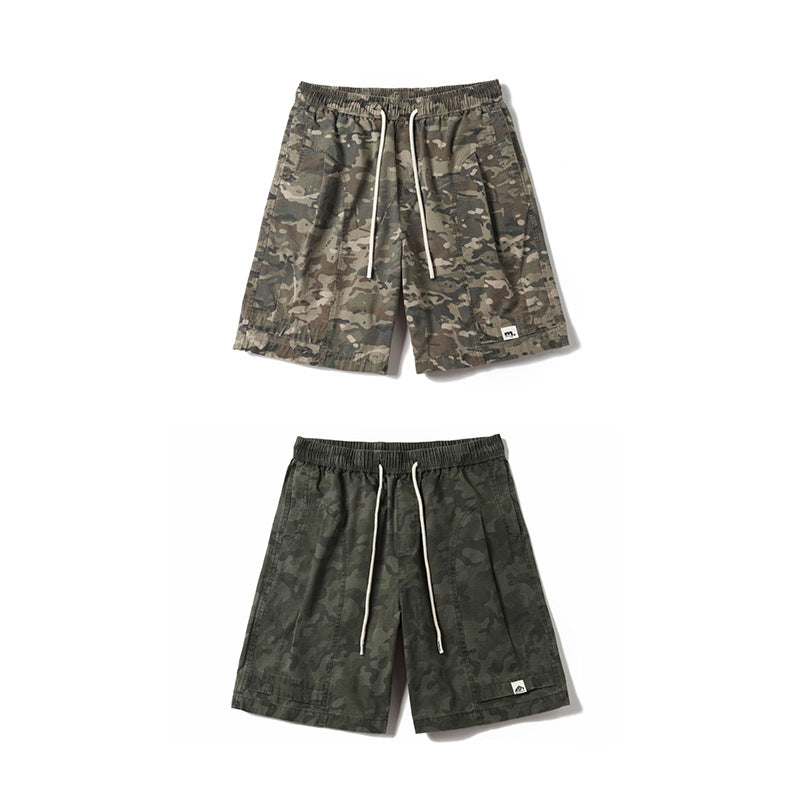 Inflation Checked Camouflage Drawstring Shorts