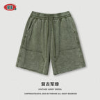 BE Batik Whitening Splicing 100% Cotton Shorts