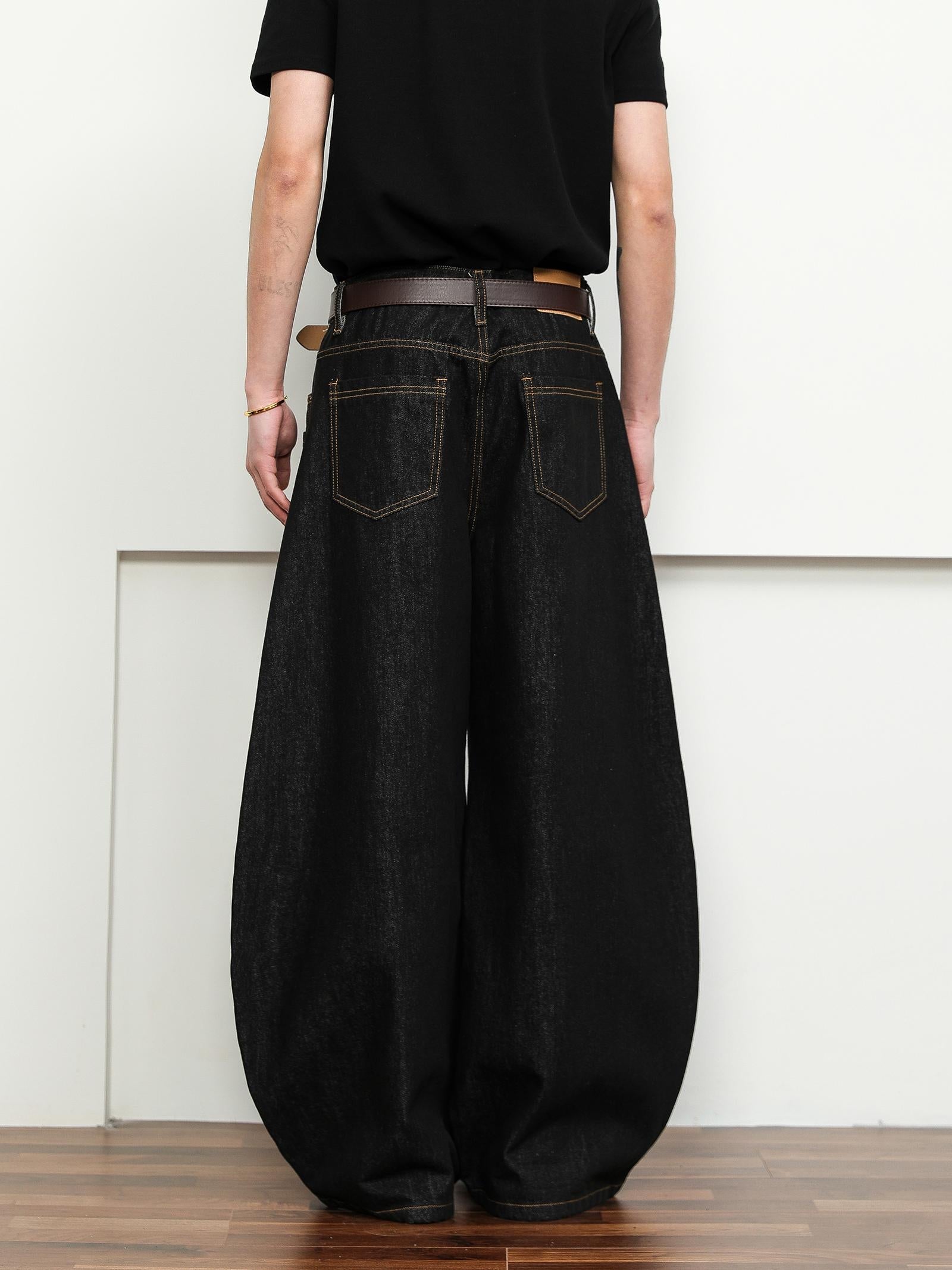 FLYOFF nìche premium sense reverse pocket scimitar JAPANESE RAW DENIM jeans