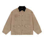 IDLT 15oz Michigan Loose Multi-Pocket Work Jacket – Washed Canvas