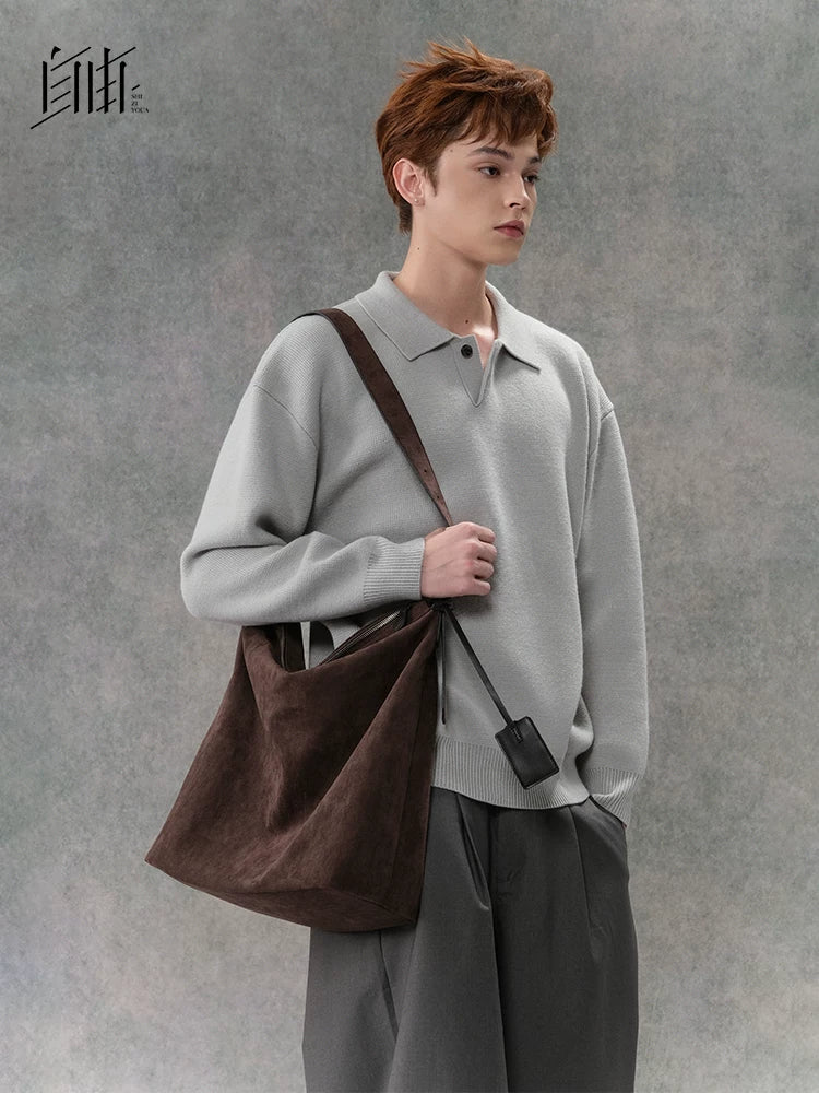 SFREEYA Suede Hobo Crossbody Bag