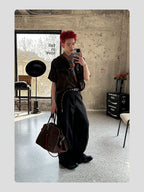 HANQIAORJI Cowhide Yuppie Heightening Loafers