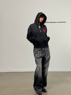 noEmosen CN Reversible Printed Hooded Sweatshirt