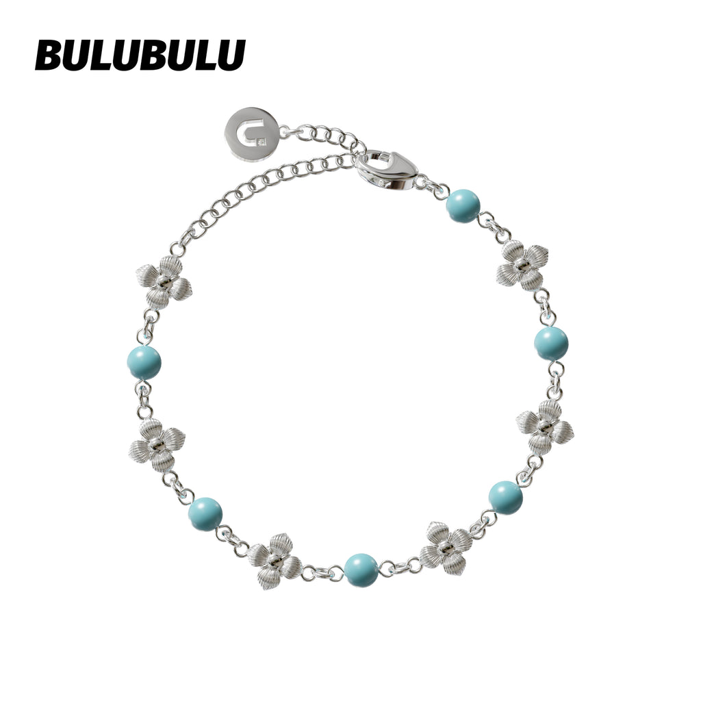 BULUBULU Rime Turquoise Silver Necklace