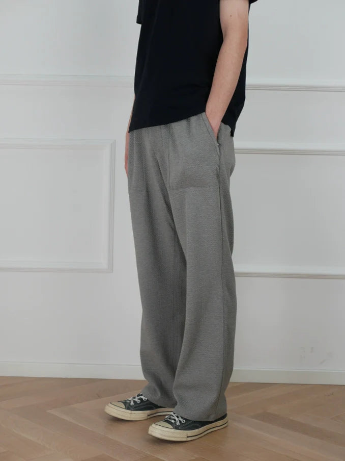 NO LOGO Loose Straight Sweatpants