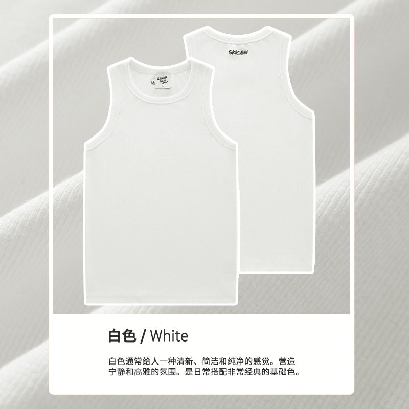 Summer Elastic Thick Thread Tight Boxer Vest Sleeveless Tee