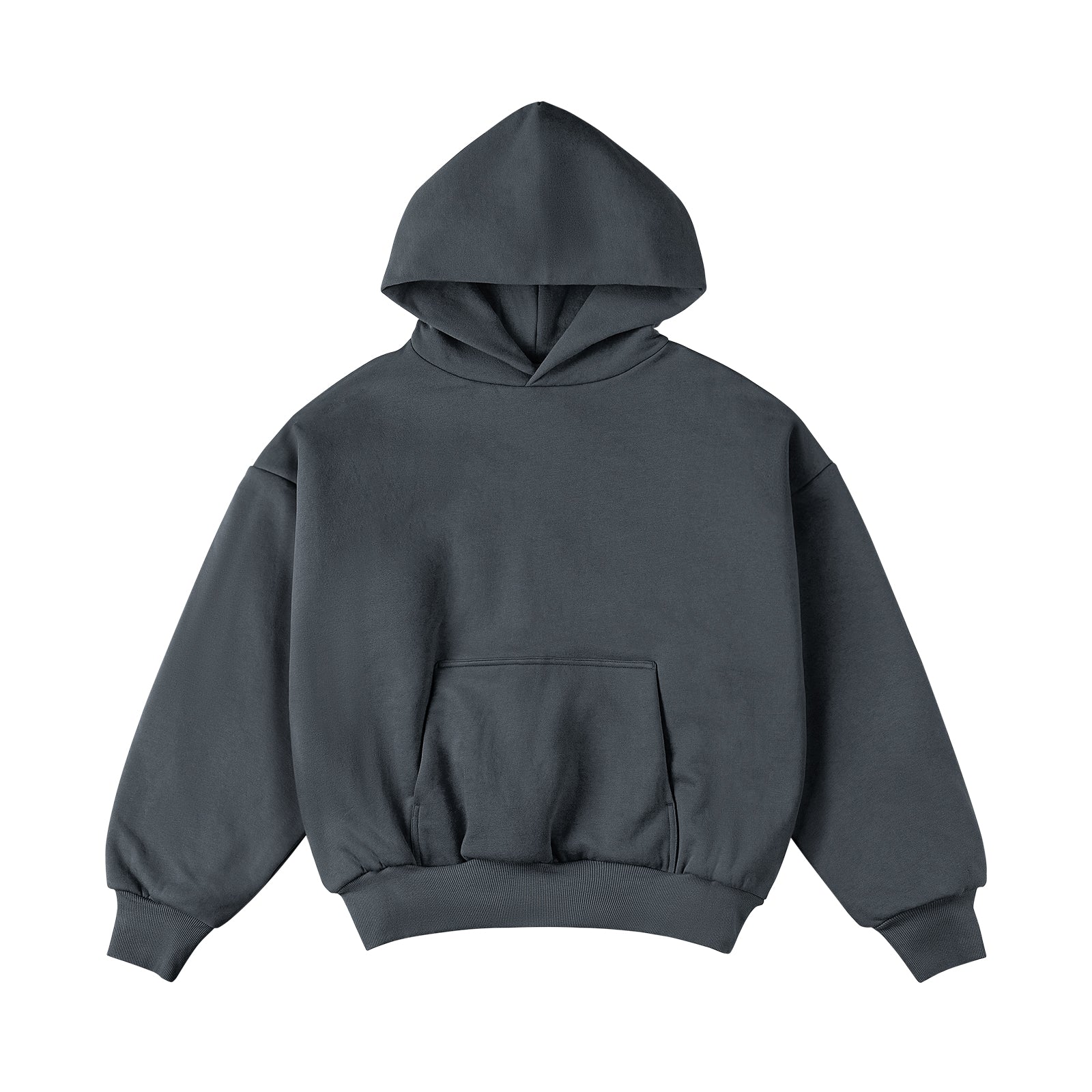 IDLT Double-Layer 400g Short Hoodie – Heavyweight Off-Shoulder Streetwear
