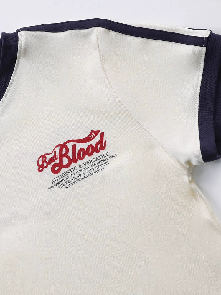 BADBLOOD Embroidered Slim Short Sleeve Tee