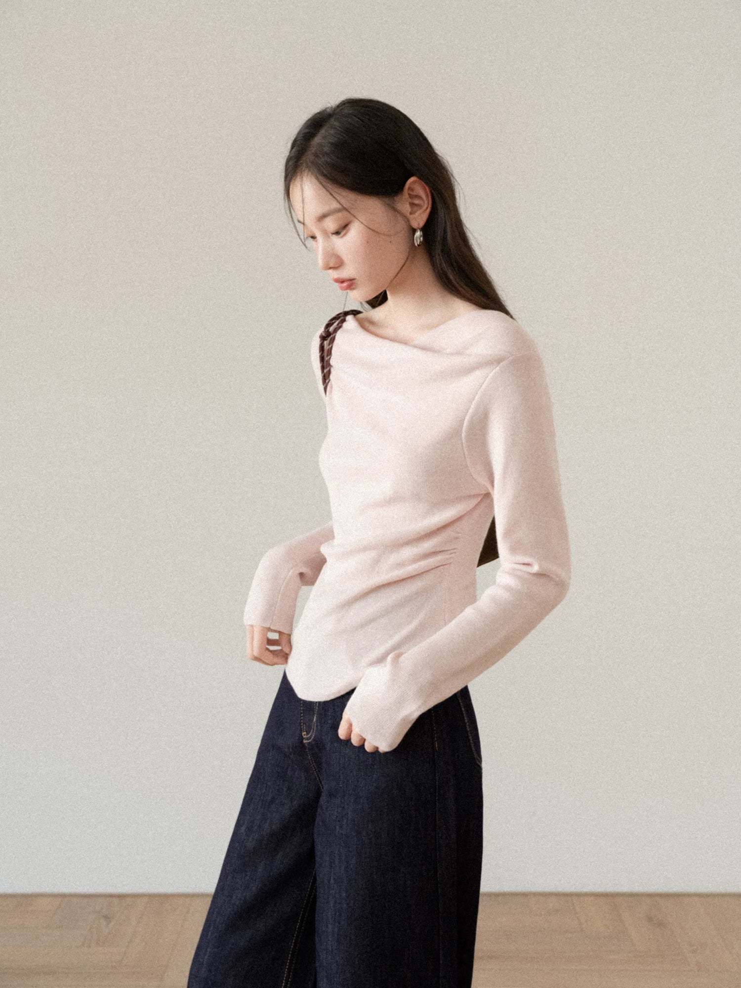 cantonstory French Pink Sweet Wool Sweater