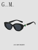 European Luxury Gem Cat Eye Sunglasses High End UV Style