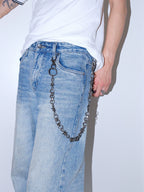 Darkblue Store Retro Silver Thorn Nut Simple Trouser Chain