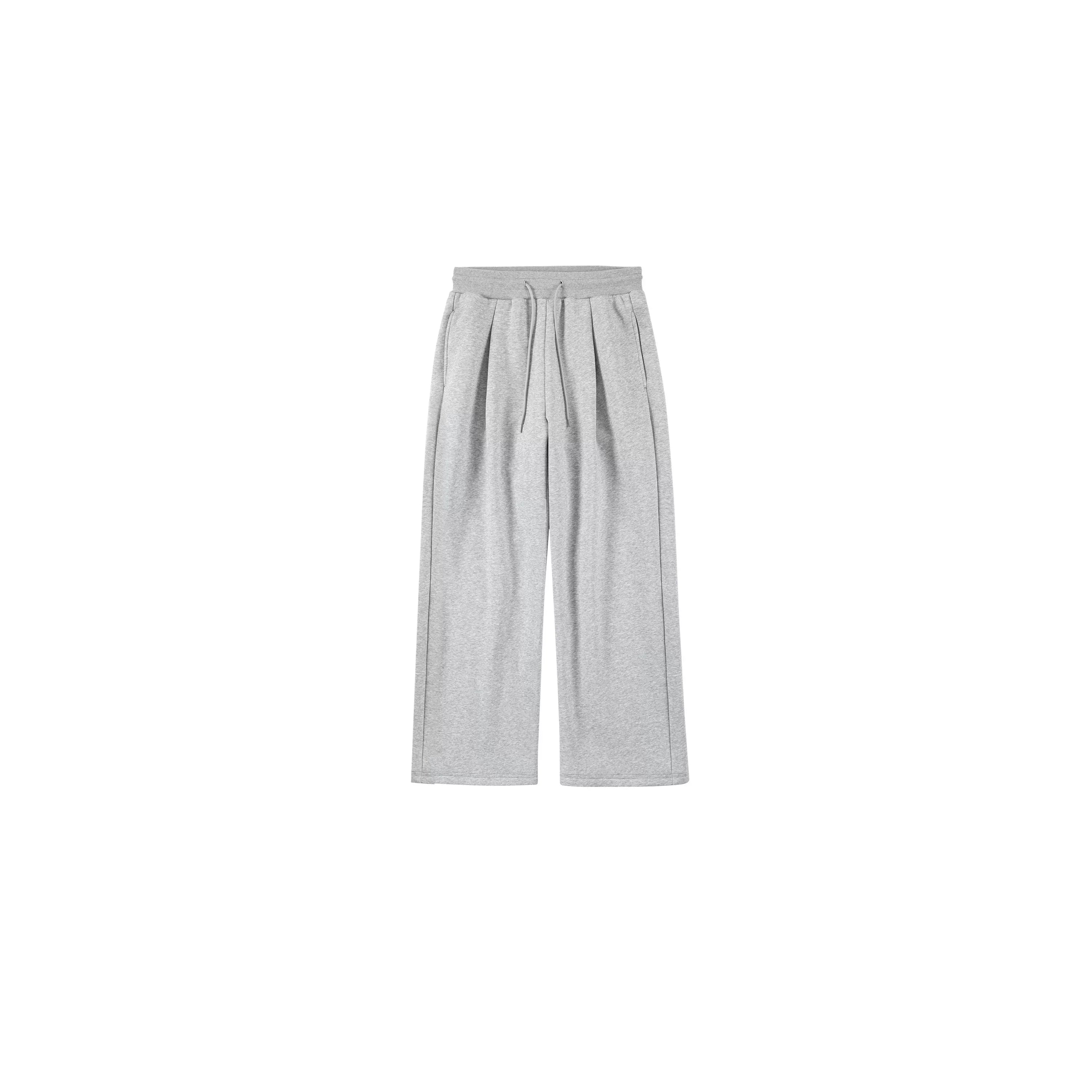 PLUS NO LOGO Loose Three-dimensional Pleated Straight Lazy Sweatpants