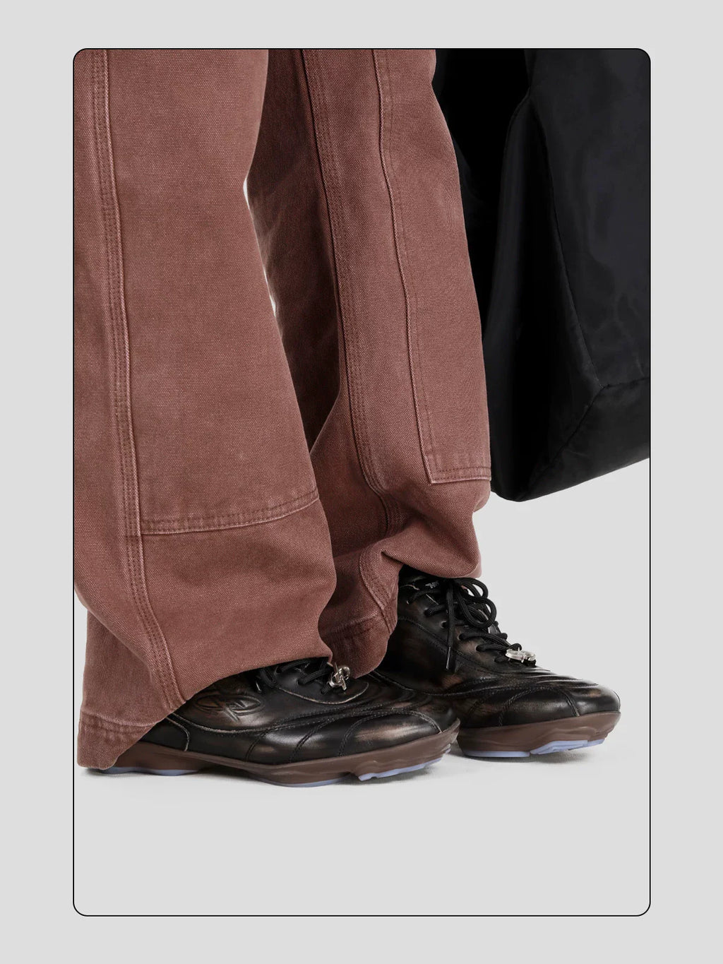 HANQIAORJI Retro Polished Cowhide Casual Training Shoes