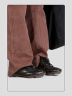 HANQIAORJI Retro Polished Cowhide Casual Training Shoes