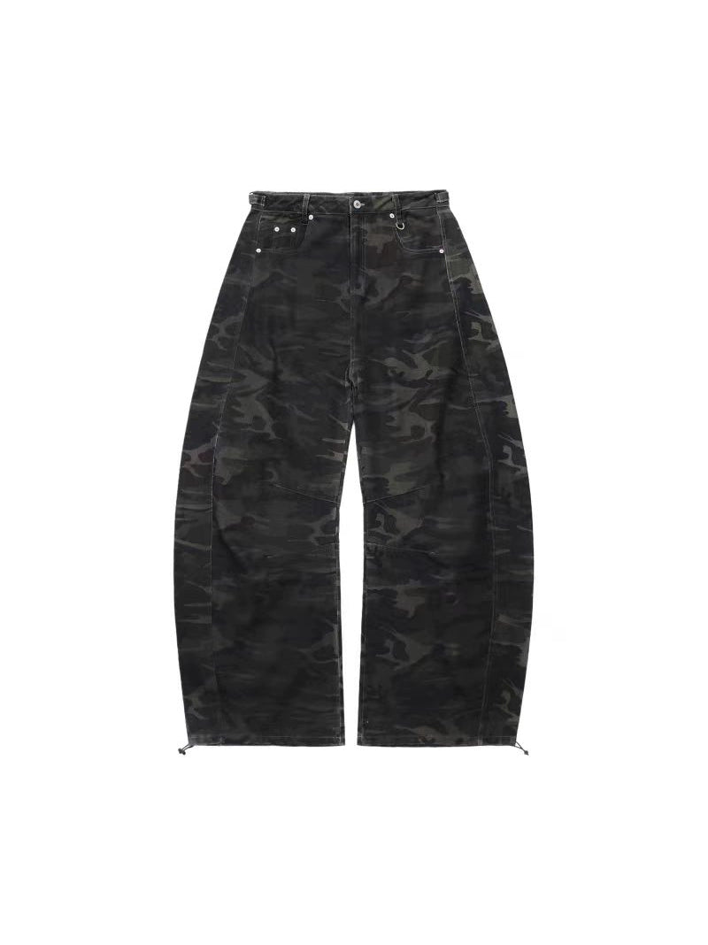 BADBLOOD American Casual Plaid Scimitar Pants