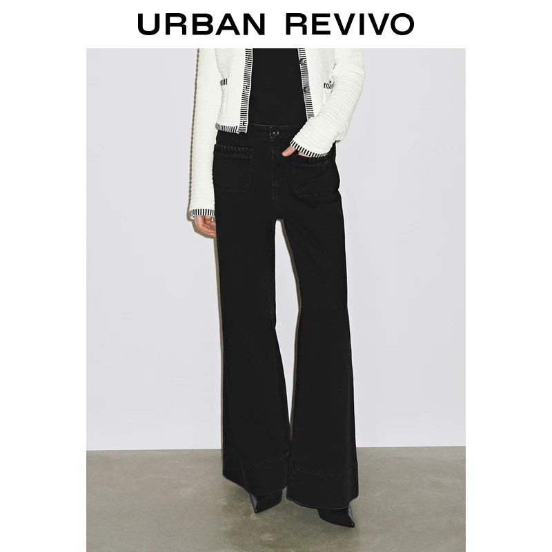 Urban Revivo Retro Pocket Flared Jeans