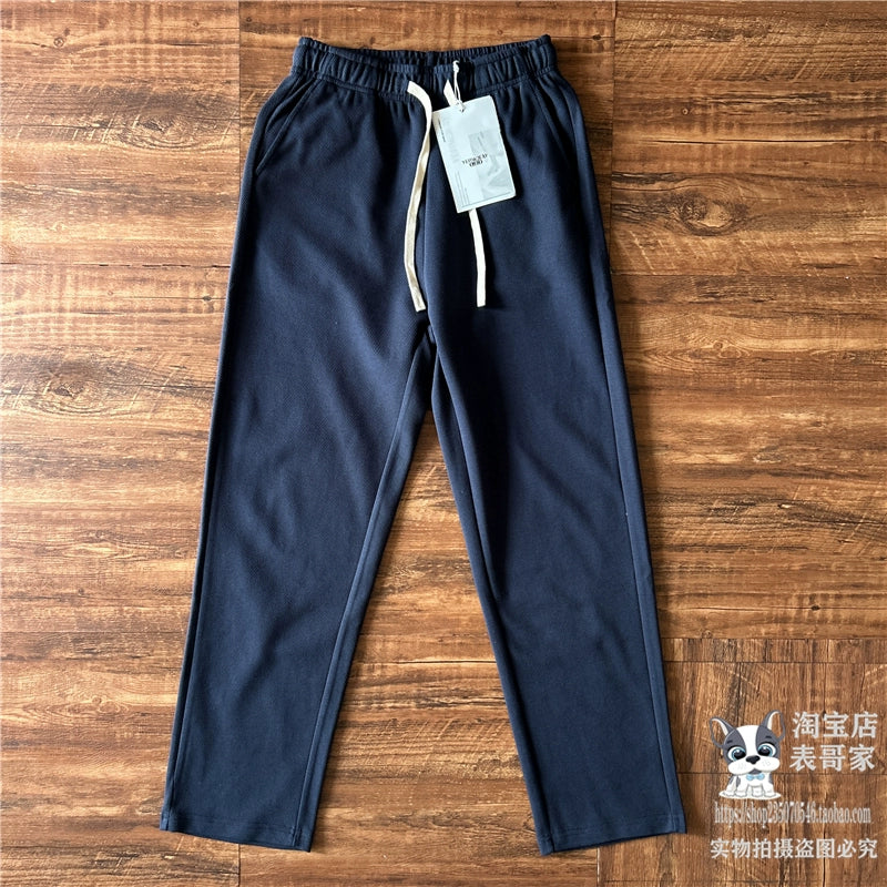 Japanese Draped Straight-Leg Cotton Trousers