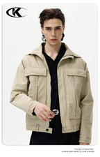 11KN Vintage Big Pocket Loose Lapel Jacket