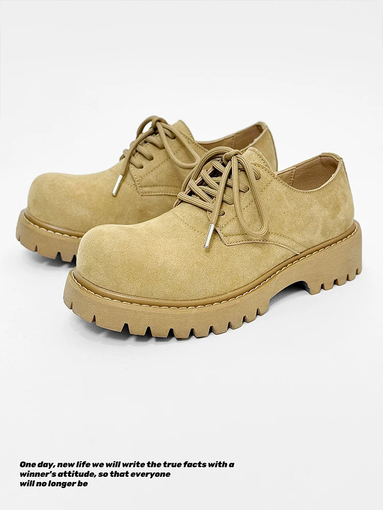 Breathable Derby Low Top Work Suede Shoes