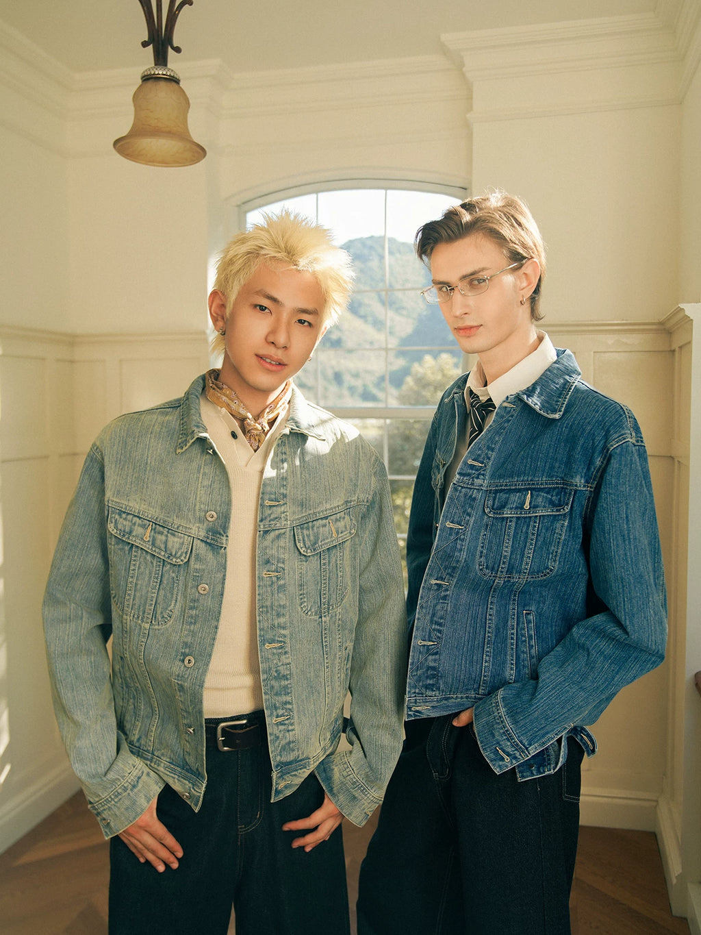 sostine Washed Texture Denim Lapel Jacket