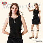 BE Women's Embroidery Logo Slim Fit Vest tee