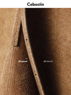 Cebostin First Layer Matte Cowhide Large Capacity Bucket Bag