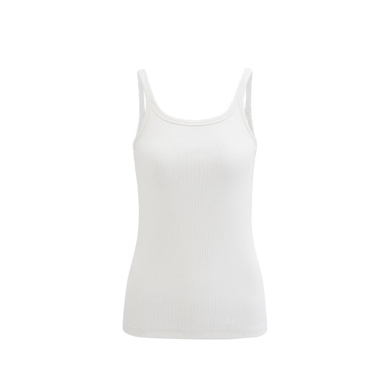 Inflation High Elastic Threaded Square Neck Suspender Bottom Shirt